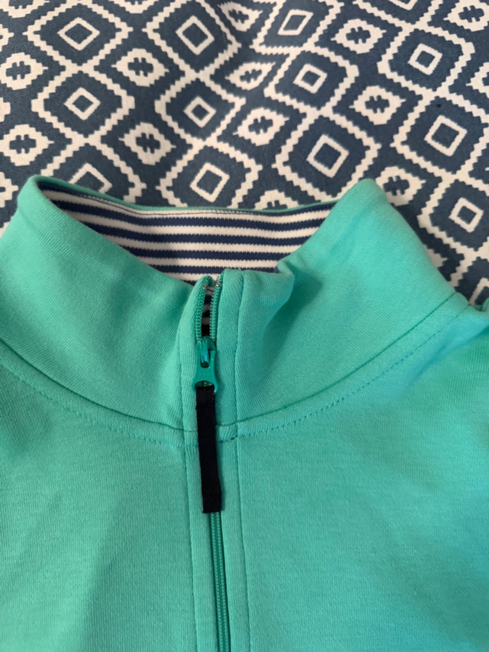 Vineyard Vines Teal/Turquoise Quarter-Zip Pullover - Picture 3 of 7